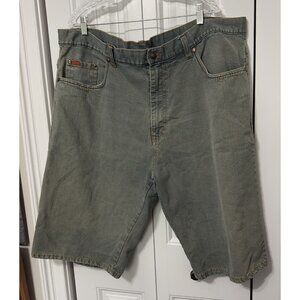 Karl Kani Gold Shorts Mens 44 Streetwear Hip Hop Denim Pocket Stripe